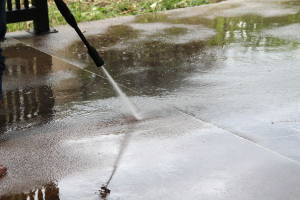 Concrete Deck Cleaning in Lawrence