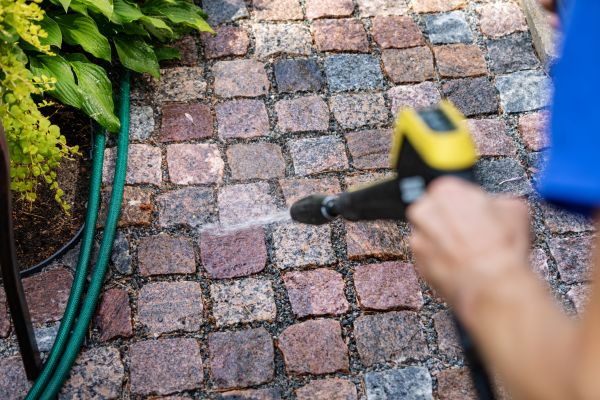 Paver Sidewalk Cleaning in Lawrence